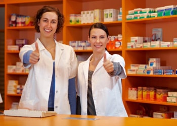 pharmacists showing their thumbs up